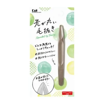 【単品3個セット】貝印 KQ3211先が丸い毛抜き(シルバー) 化粧品(代引不可)【メール便(ゆうパケット)】【送料無料】