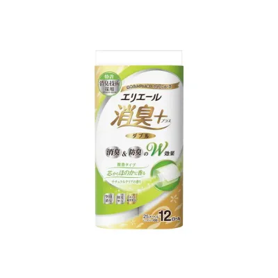 【単品15個セット】 エリエール消臭+トイレットナチュラルクリア12RW 大王製紙株式会社(代引不可)【送料無料】