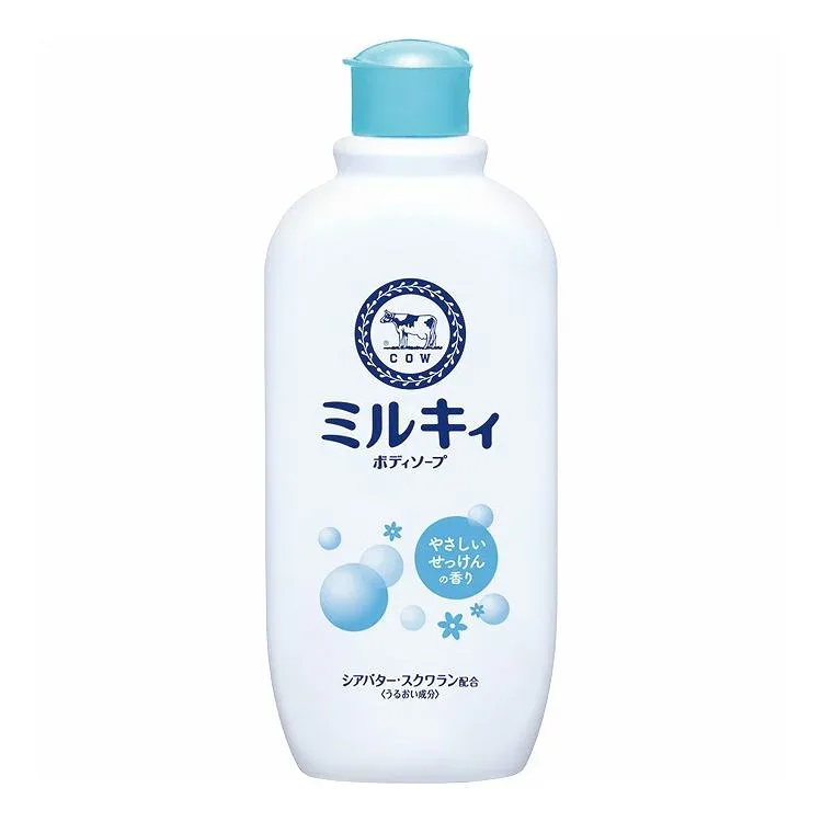 【単品4個セット】 牛乳石鹸共進社 ミルキィボディソープ やさしいせっけんの香り レギュラー(代引不可)