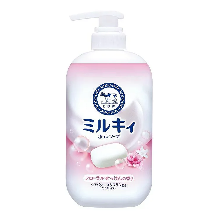 【単品28個セット】 牛乳石鹸共進社 ミルキィボディソープ フローラルせっけんの香り ポンプ付(代引不可)【送料無料】