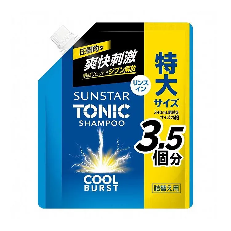 【単品5個セット】サンスタートニックシャンプーCOOL BURST リンスイン替 サンスター 1200mL(代引不可)【送料無料】