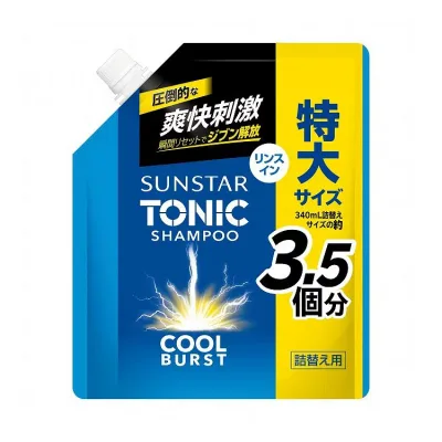 【単品5個セット】サンスタートニックシャンプーCOOL BURST リンスイン替 サンスター 1200mL(代引不可)【送料無料】
