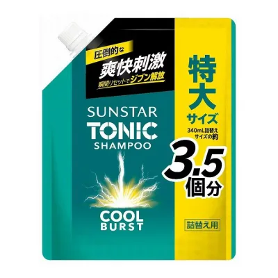 【単品9個セット】サンスタートニックシャンプーCOOL BURST 詰替 サンスター 1200mL(代引不可)【送料無料】