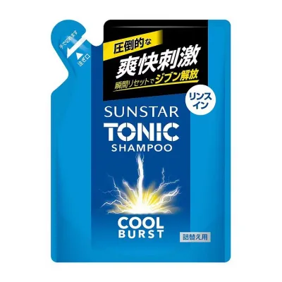 【単品12個セット】サンスタートニックシャンプーCOOL BURST リンスイン替 サンスター 340mL(代引不可)【送料無料】