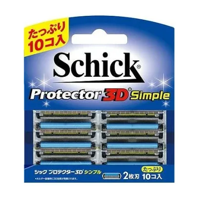 【単品8個セット】 プロテクター3Dシンプル 替刃 10コ入 シック・ジャパン(代引不可)【メール便配送】【送料無料】