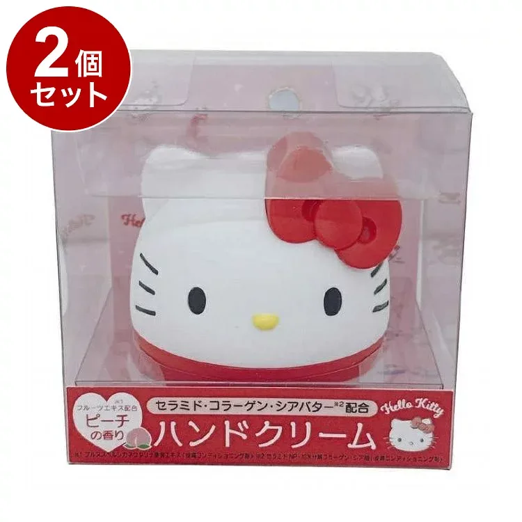 【単品2個セット】 サンリオ ハンドモイスチャー ハローキティ ピーチの香り ハンドクリーム 保湿 乾燥 シアバター キティ【送料無料】