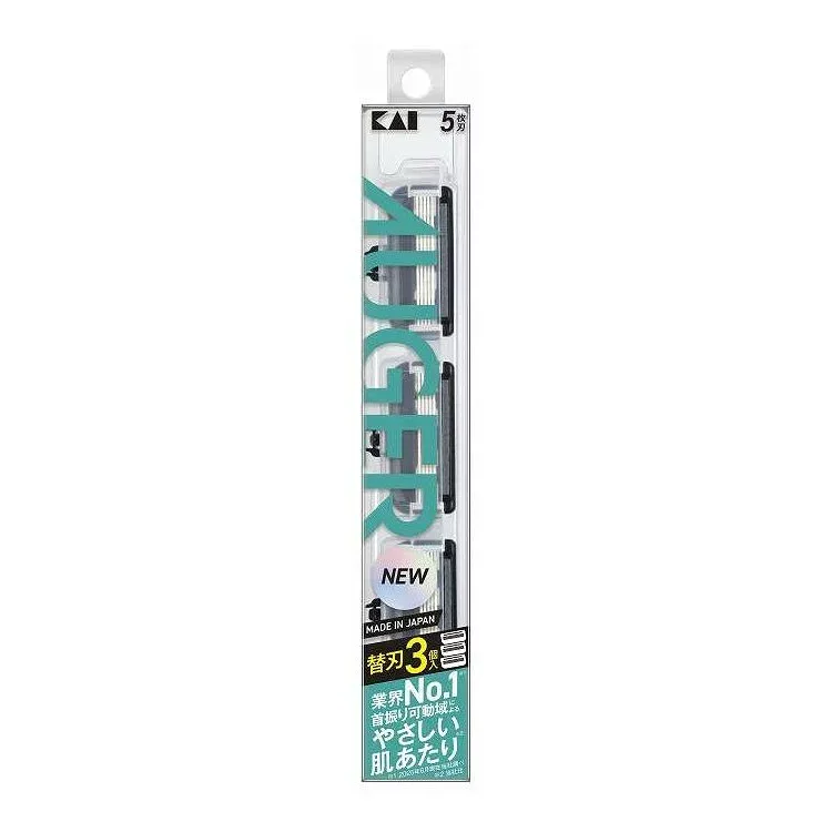 【単品7個セット】 AUGER 替刃スリムパック 貝印 3個(代引不可)【送料無料】