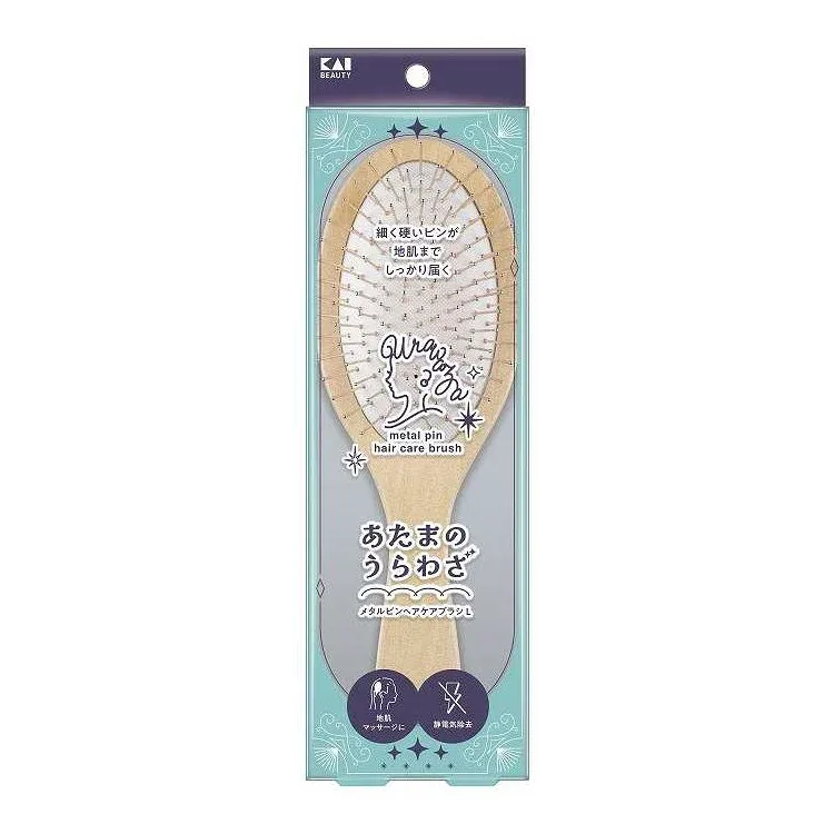 【単品12個セット】 KQ1608 あたまのうらわざ メタルピンヘアケアブラシL 貝印 1個(代引不可)【送料無料】