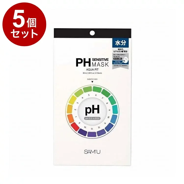 【単品5個セット】 SAM'U PHセンシティブマスク アクアフィット 5枚入 フェイスマスク【送料無料】