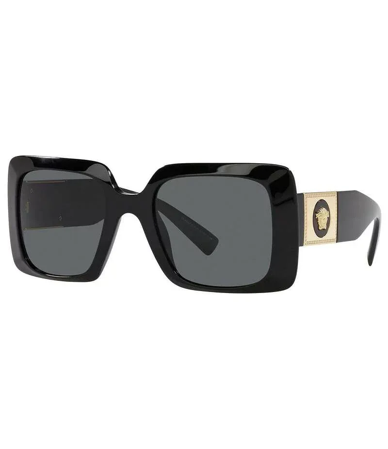 ヴェルサーチ レディース アクセサリー サングラス・アイウェア Versace Women's Ve4405 Square 54mm Sunglasses Black ブラック