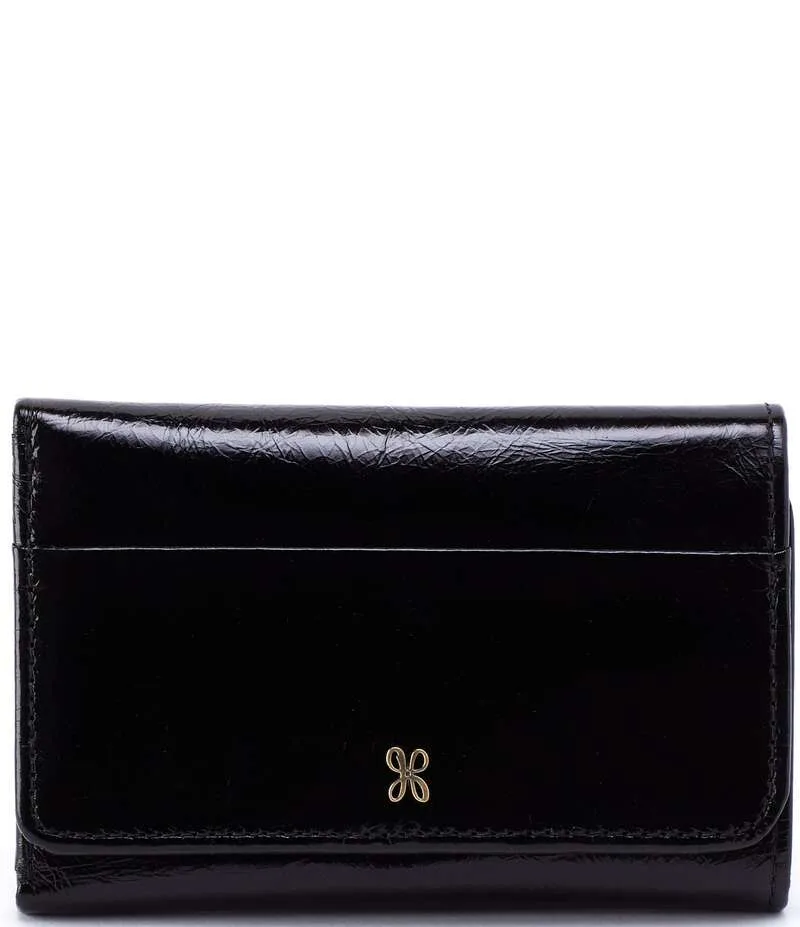 ホボ レディース アクセサリー 財布 ヴィンテージ HOBO Vintage Hide Collection Jill Medium Trifold Wallet Black ブラック