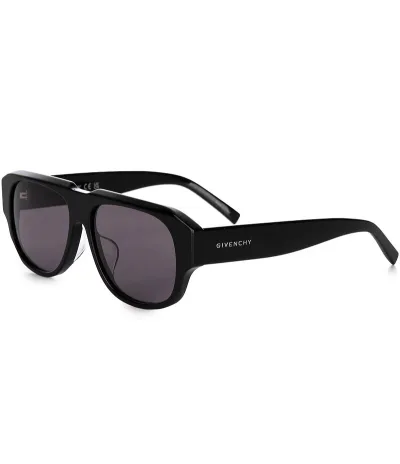 ジバンシー レディース アクセサリー サングラス・アイウェア Givenchy Unisex GV Day 55mm Navigator Sunglasses Shiny Black/Smoke ブラック
