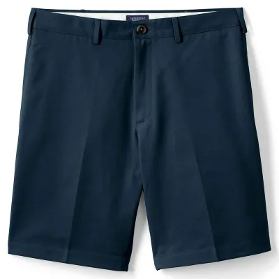 ランズエンド メンズ ボトムス ハーフパンツ・ショーツ ショートパンツ Men's Lands' End Classic-Fit 9-inch No-Iron Chino Shorts Radiant Navy ネイビー