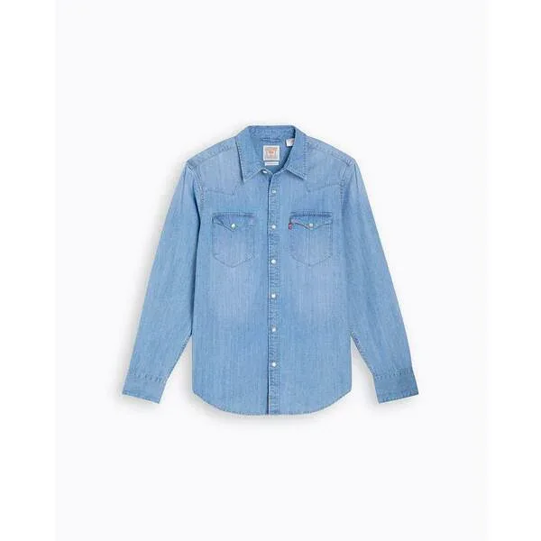 リーバイス メンズ トップス シャツ デニム Levis Men's Barstowestern Standard Esta Long Sleeve Denim Shirt Light Blue ブルー