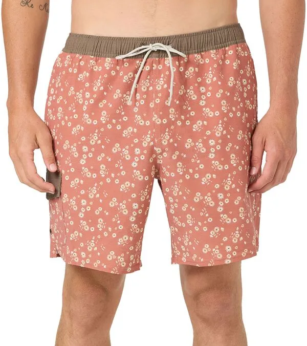 オニール メンズ 水着 ハーフパンツ・ショーツ O'Neill Men's Hermosa Retro Lined 17" Swim Trunks Chutney