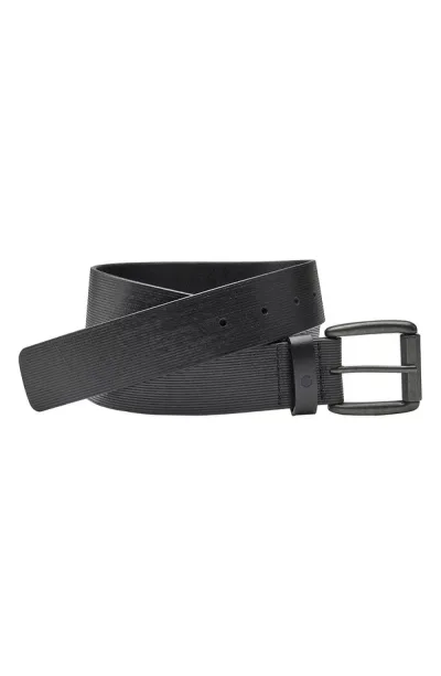 ジョンストンアンドマーフィー メンズ アクセサリー ベルト レザー Johnston & Murphy Scored Leather Belt Black ブラック