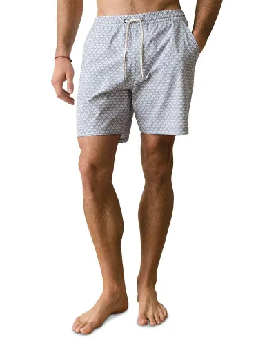 マリーン レイヤー メンズ 水着 ハーフパンツ・ショーツ ショートパンツ Marine Layer 5" Aloe Sport & Swim Shorts Light Blue Agave Print ブルー