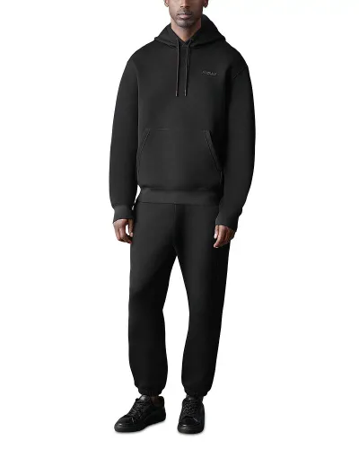 マッカージュ メンズ アウター パーカー・スウェット ジャージー ロゴ Mackage Kolton-Z Double-Face Jersey Logo Hoodie Black ブラック