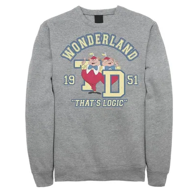 ディズニー レディース トップス Tシャツ スウェット ツイード Disney's Alice In Wonderland Tweedledee Tweedledumen's Collegiate Sweatshirt Athletic Heather ヘザー