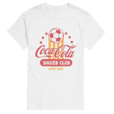 アニメキャラクター レディース トップス Tシャツ グラフィック Licensed Character Men's Coca-Cola Soccer Club Estd 1886 Short Sleeve Graphic Tee White ホワイト