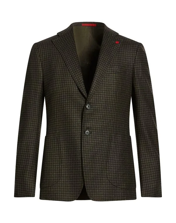 イザイア メンズ アウター ジャケット・ブルゾン テーラードジャケット ISAIA Military Green グリーン