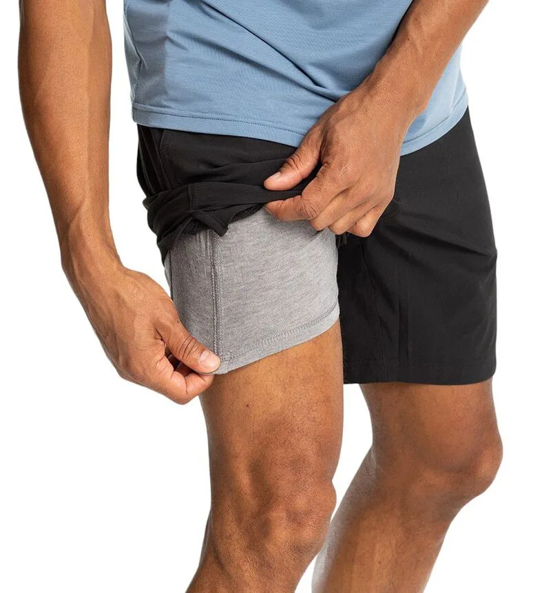 フリー フライ メンズ 水着 ハーフパンツ・ショーツ ショートパンツ Free Fly Men's Lined Active Breeze 7 ” Shorts Black ブラック