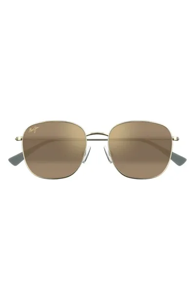 マウイジム レディース アクセサリー サングラス・アイウェア Maui Jim Olali AF 55mm Polarized Square Sunglasses GOLD/ BRONZE ゴールド