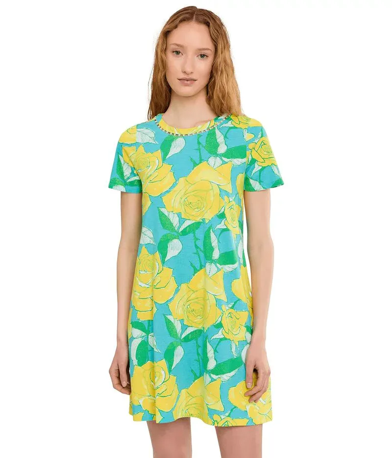 リリーピュリッツァー レディース トップス ワンピース Lilly Pulitzer Cody Short Sleeve Dress Blue Curacao Rose Bud ブルー