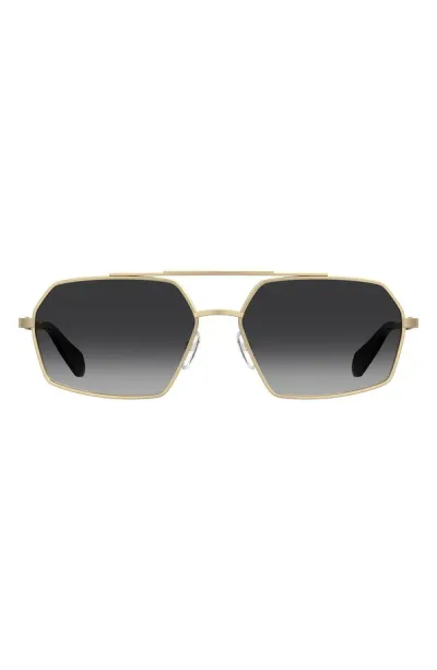 モスキーノ メンズ アクセサリー サングラス・アイウェア Moschino 60mm Square Sunglasses ROSE GOLD/ DARK GREY SF グレー