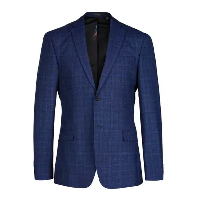 テッドベーカー メンズ アウター ジャケット・ブルゾン スリムフィット Ted Baker Men's Hoyle Check Slim Fit Suit Jacket Navy ネイビー
