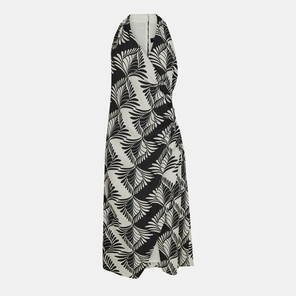 フレンチコネクション レディース トップス ワンピース French Connection Women's Ariette Crossover Wrap Dress Black/Cream クリーム