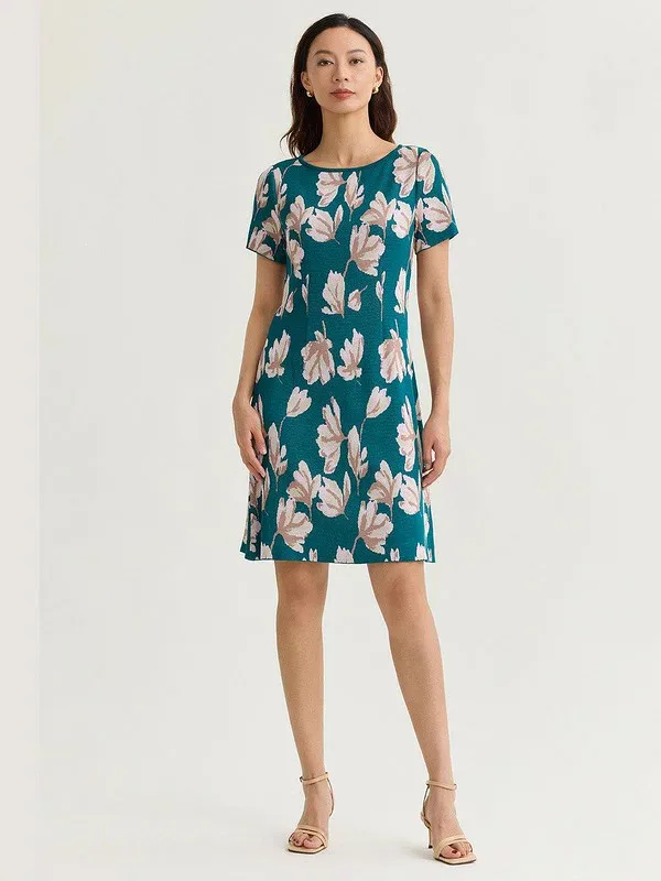 ミソック レディース トップス ワンピース A ライン フラワー柄 ニット フラワー Misook A-Line Floral Soft Knit Dresspruce