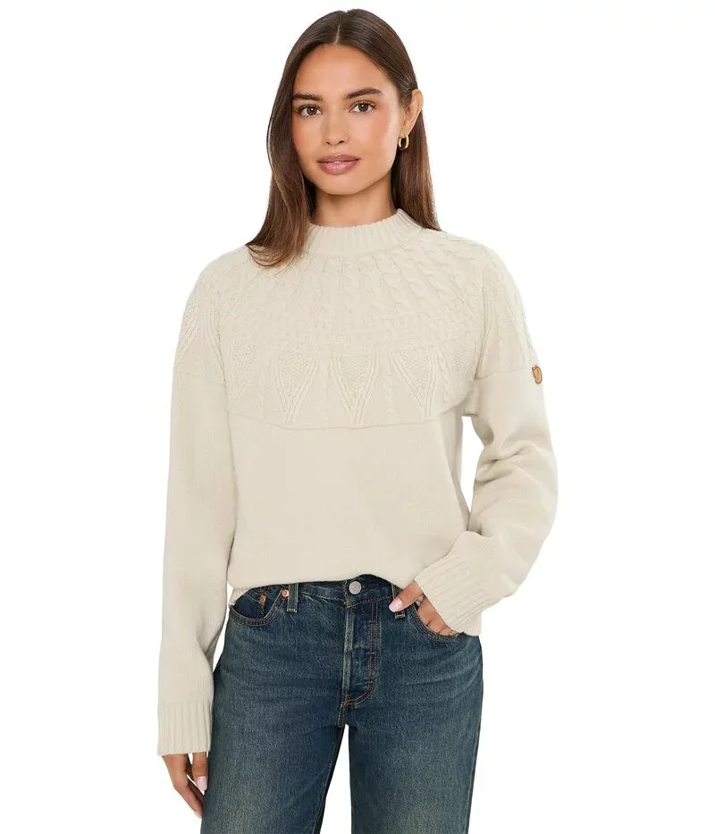 フェールラーベン レディース アウター ニット・セーター Fjallraven Ovik Solid Jacquard Knit Light Beige ベージュ