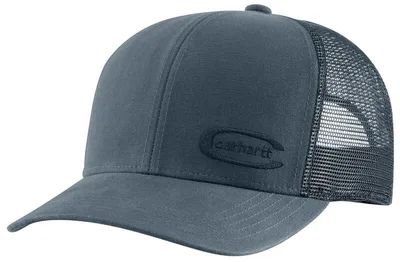 カーハート メンズ アクセサリー 帽子 Carhartt Dunmore Trucker Hat Iron Blue ブルー
