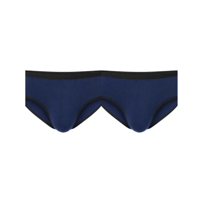 インスパイア シック メンズ アンダーウェア ボクサーパンツ INSPIRE CHIC 2 Packs Men's Elastic Waist Solid Color Stretch Breathable Lightweight Underwear Briefs Navy Blue ネイビー