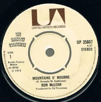 【中古】7” Don McLean Mountains OMourne UP35607 United Artists Recor /00080