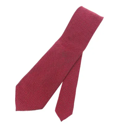 ARMANI COLLEZIONI アルマーニコレッツォーニ ネクタイ ドット柄/ シルク100% レッド メンズ【中古】