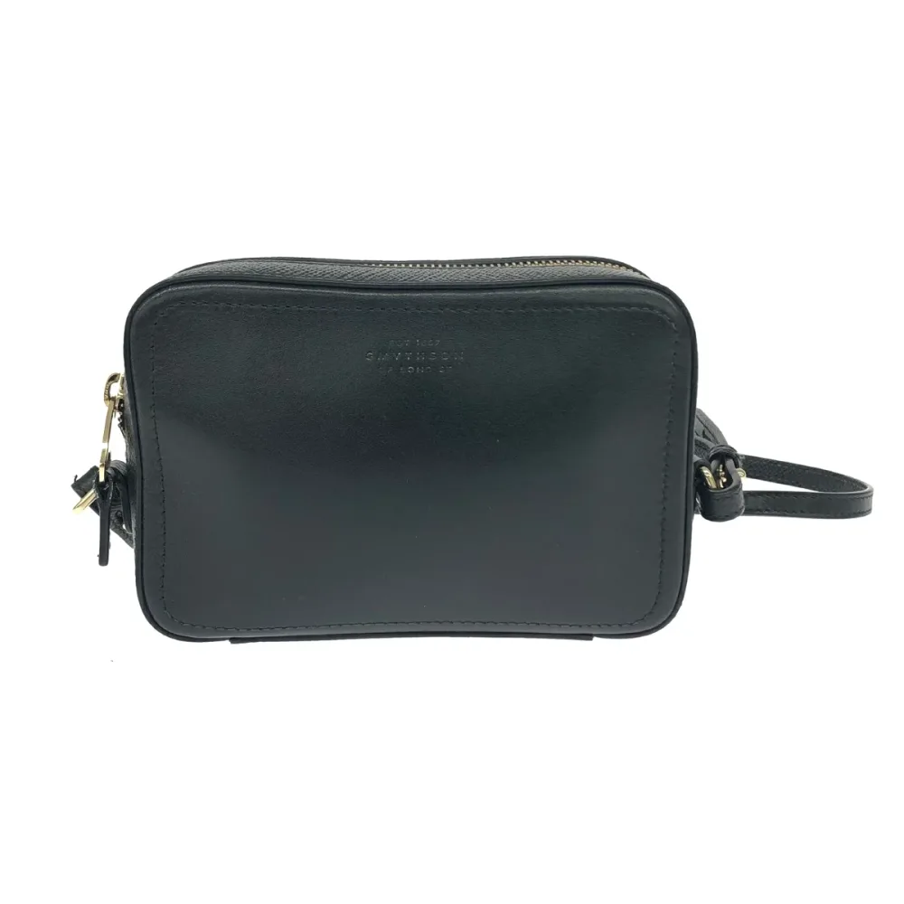 Smythson スマイソン ショルダーバッグ ブラック レディース【中古】