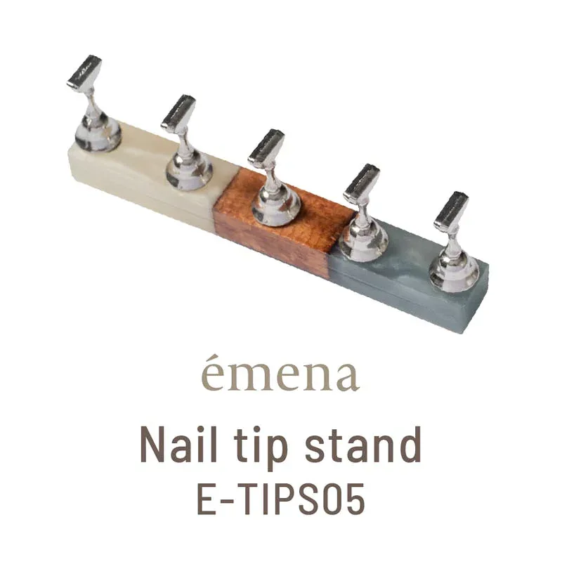 チップ チップスタンド エメナ emena チップスタンド 5個組み ネイル関係雑貨 木 オシャレ お洒落 トレンド アンティーク チップ 台座 ジグ マグネット ツール アートチップ サンプル用 チップ制作 チップ作成 チップ台 ネイルデザイン バーチップスタンド 木目調