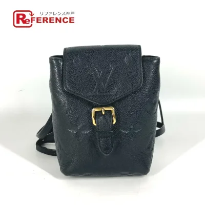 LOUIS VUITTON ルイヴィトン M80596 モノグラムアンプラント タイニー バックパック カバン リュックサック モノグラムアンプラントレザー レディース ノワール ブラック 【中古】