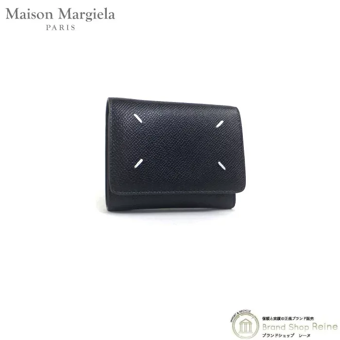 メゾン マルジェラ (Maison Margiela) スリーフォールド ウォレット 三つ折り 財布 SA3UI0017 ブラック【新品】
