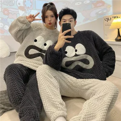 カップル 秋冬 結婚祝い プレゼント モコモコ カップル ペア ペアパジャマ 冬 ルームウェア パジャマ 夫婦 セット 長袖 ペア もこもこ メンズ ペアパジャマ プレゼント ペアパジャマ カ