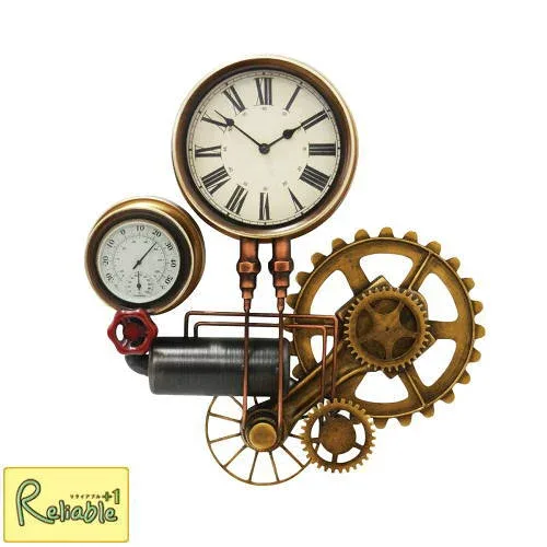 steampunk スチームパンクウォールクロック (ホワイト) 時計 【Y145】