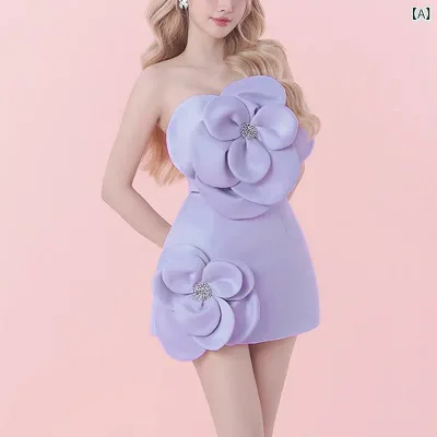 レディース セットアップ スカート トップス 紫 淡雅 花柄 ショート丈 無袖 フレンチスタイル 清新 甘め セクシー ポリエステル 95%以上 複合加工 立体パターン 春季 オールシーズン かわいい 普段使い 通勤用 軽量 伸縮性 ビッグシルエット V