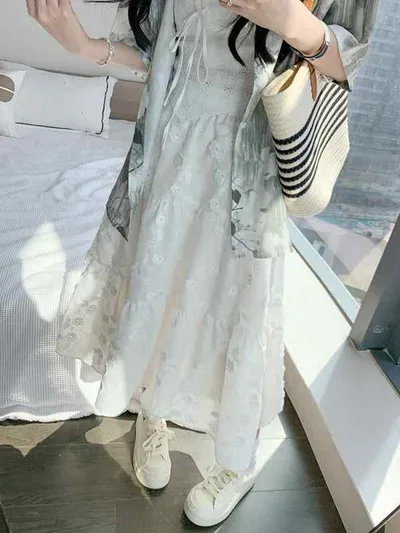 ロングスカート レディース Aラインスカート ティアードスカート マキシ丈 ホワイト 高級感 フレアスカート フランス風 2025年 早秋 オールシーズン フェミニン きれいめ カジュアル オフィス 通勤 お出かけ