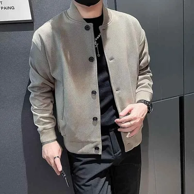 スタジャン メンズ アウター ジャケット 春秋 長袖 カジュアル ストリート ワークスタイル アメカジ クール ワイルド 軽アウター ゆったり ビッグシルエット 高級感 通勤 普段使い 部屋着 アウトドア