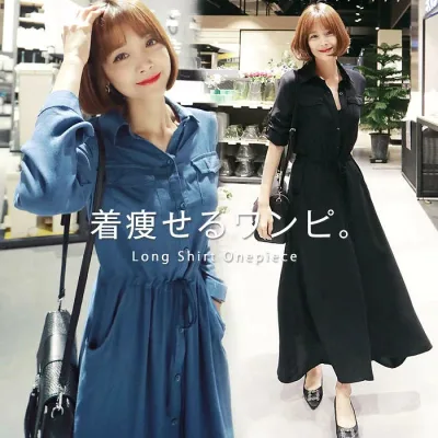 シャツワンピース ロング 長袖 春 夏 レディース ワンピース ロングシャツ シャツ ブラウス ワンピ シャツワンピ マキシ マキシワンピース きれいめ 大きいサイズ 羽織 ボタン