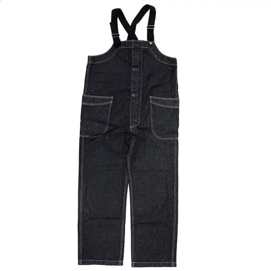 GOHEMP ゴーヘンプ|TUBE VENDOR ALL PANTS BLACK (ワンウォッシュ)(オーバーオール)
