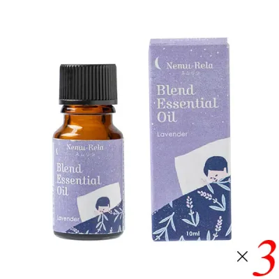 生活の木 ネムリラ ブレンド精油 ラベンダー10mL 3本セット アロマオイル エッセンシャルオイル カモマイル