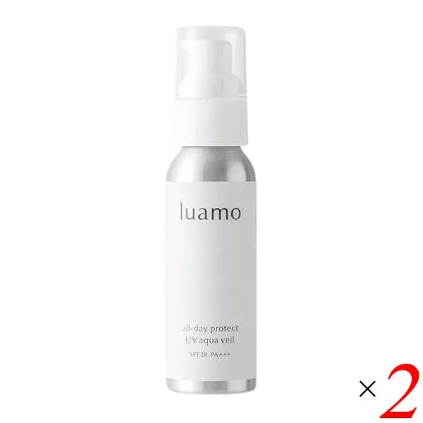 luamo ルアモ オールデイ プロテクト UVアクアヴェール 50g 2個セット UVミルク ナチュラル ブルーライトカット